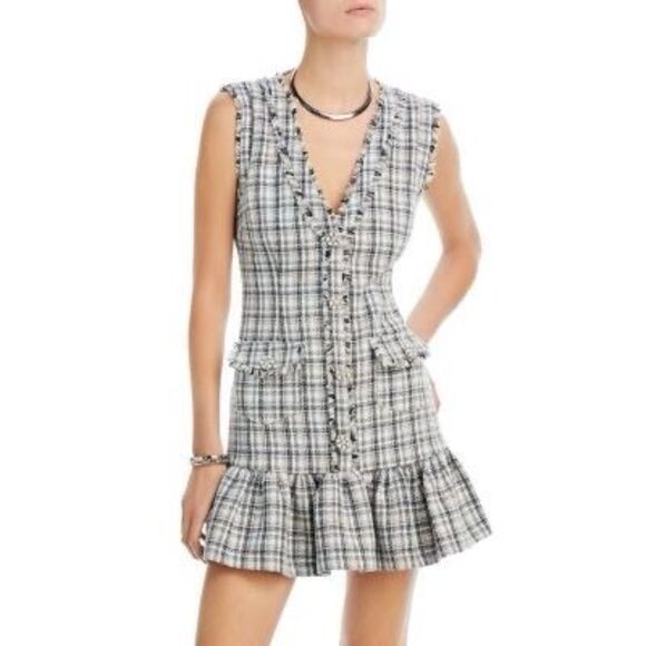NWT LIKELY Franco Grey Mini Dress - Picture 1 of 6